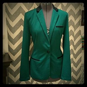 Tailored green and black jacket